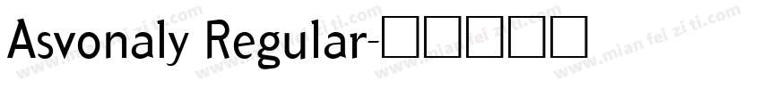 Asvonaly Regular字体转换